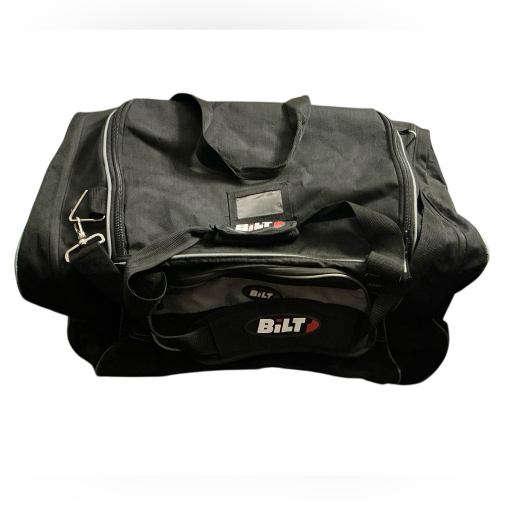 🏍️Bilt Classic Logo Vintage Black Duffel Motorcycle/Multi-use Bag